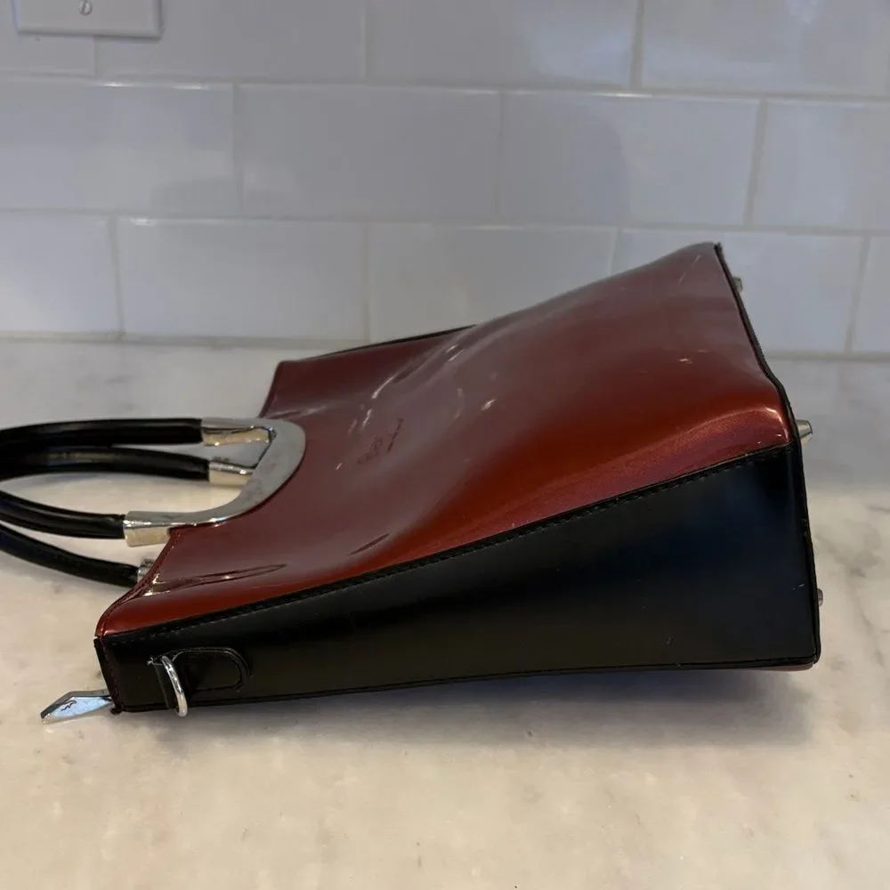 Beijo Bag Purse Handbag The Diva High Gloss Convertible Crossbody Satchel Bag